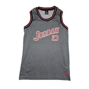 Boys Air Jordan DriFit Tank Top Jersey Shirt Gray XL 13/15 Yrs